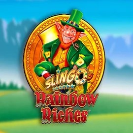 Slingo Rainbow Riches logo by Gaming Realms at WinLion Casino